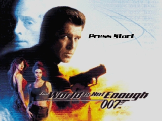 007 World Is Not Enough title screen for Nintendo 64